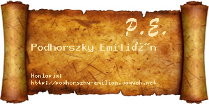 Podhorszky Emilián névjegykártya